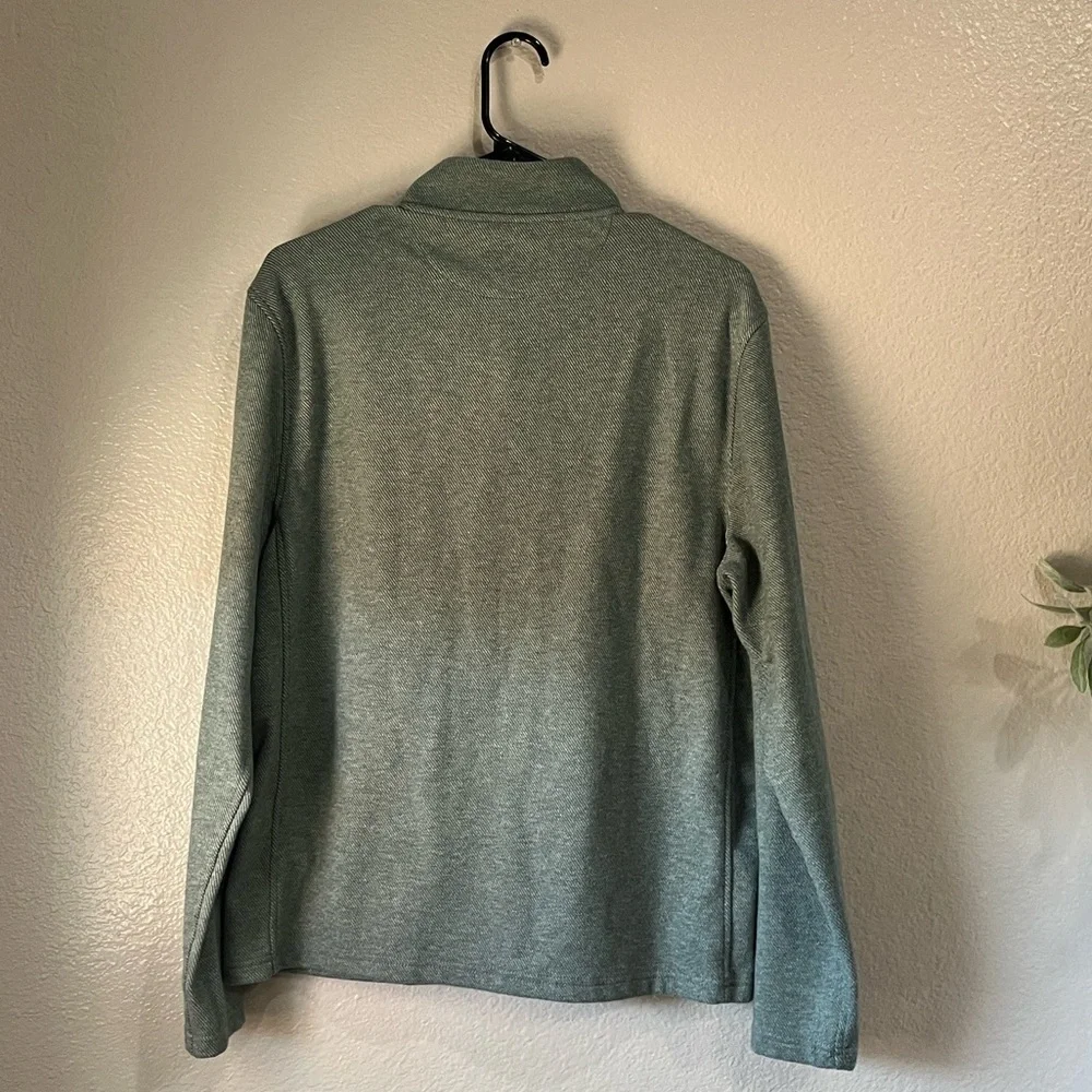 J. Crew Women’s Light Heather Green Half-Zip Sweater Pull Over Sz M Casual cozy